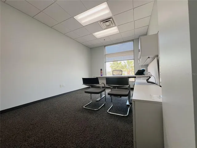 a large building with a yard