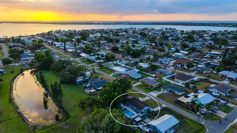 an aerial view of multiple house