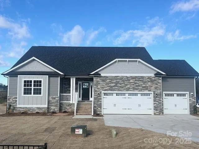front view of a house with a garage
