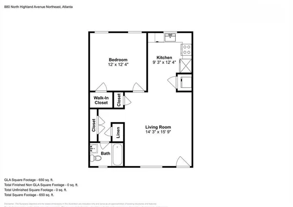 $1,625 | 880 North Highland Avenue Northeast, Unit B2, Atlanta, GA 30306