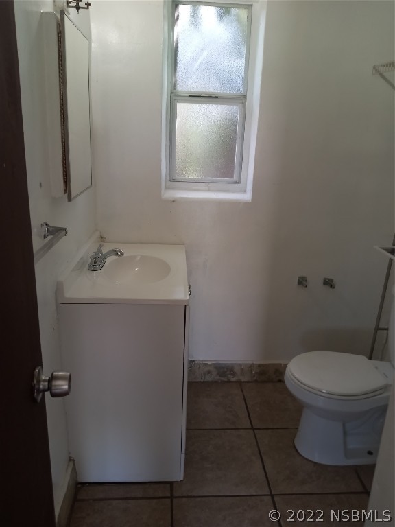 703 South Ridgewood Avenue, Unit 4 Edgewater, FL 32132 - Photo 3 of 4 a bathroom with a sink toilet and mirror