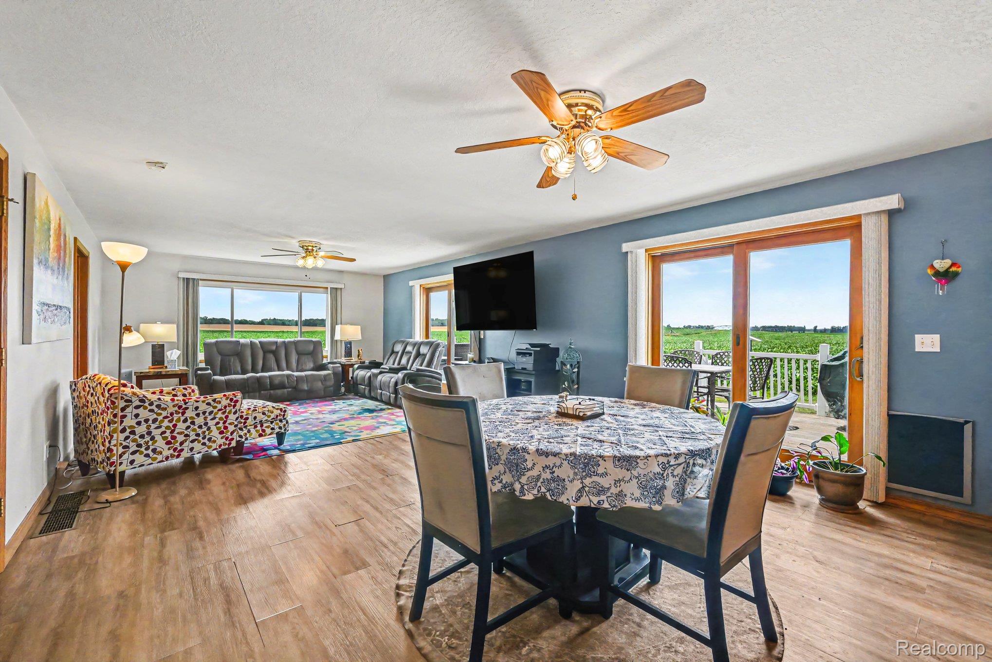 996 Arbogast Road Union City, MI 49094 - Photo 9 of 34 Open concept living area with wood-finish flooring