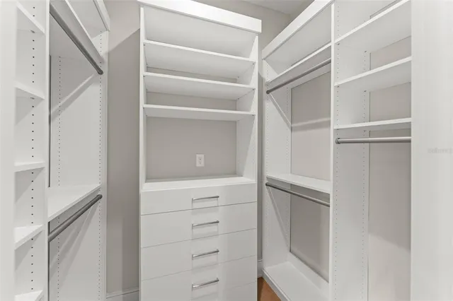 a view of walk in closet