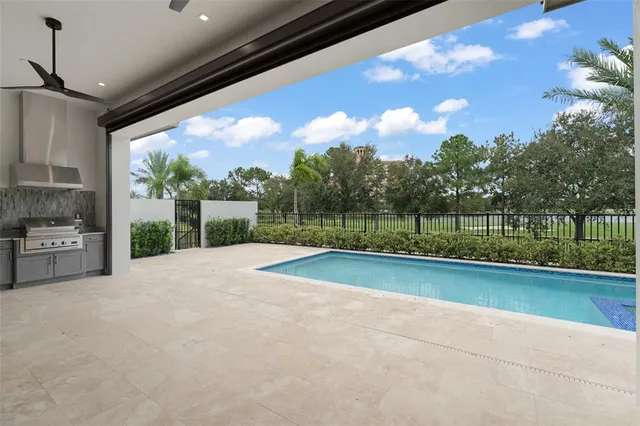 a view of a backyard of a house