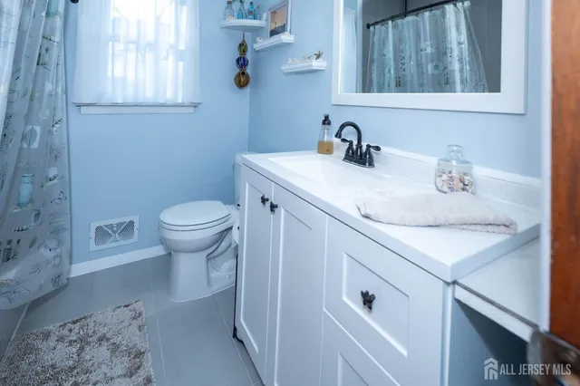 a bathroom with a sink toilet and vanity