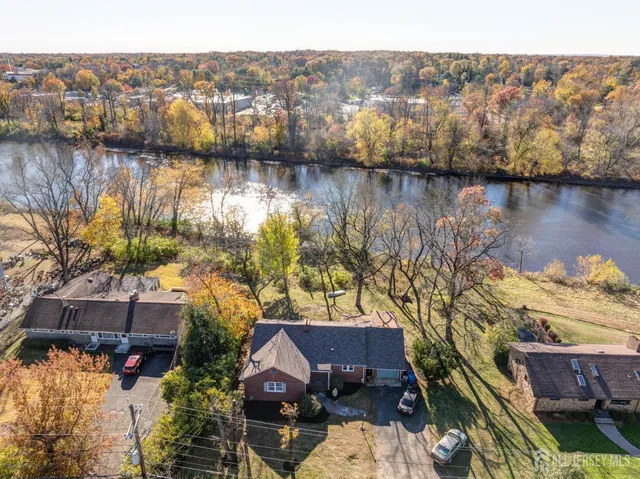a view of a lake with a mountain view
