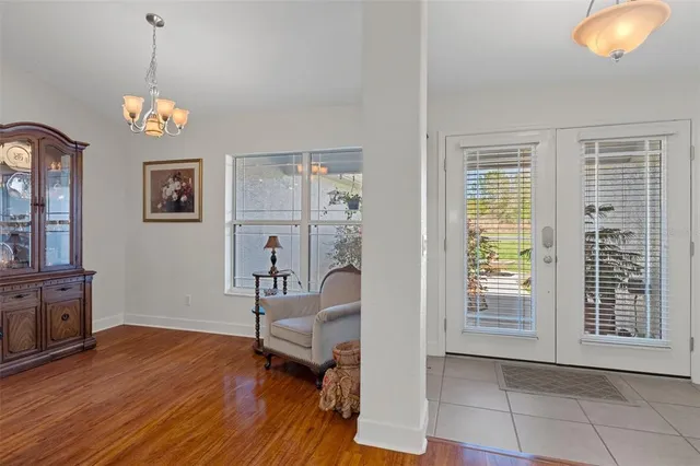 a view of a livingroom with furniture and a fireplace