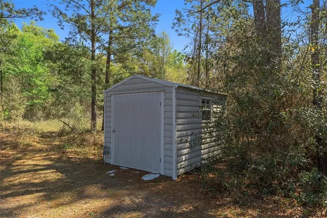 a view of backyard with trees
