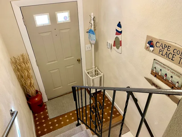 a view of an entryway with a window