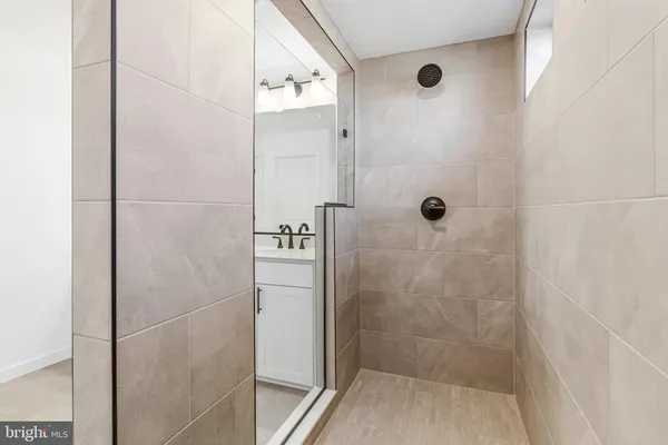 a view of a hallway with closet area