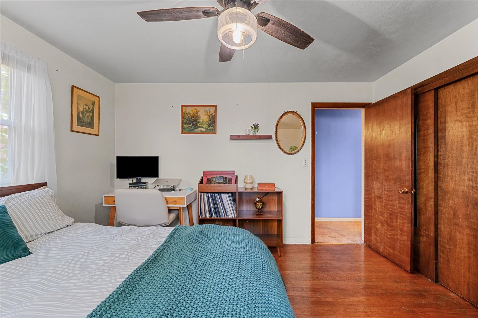 2213 Roland Drive Champaign, IL 61821 - Photo 17 of 21 a bed room with a bed and a television