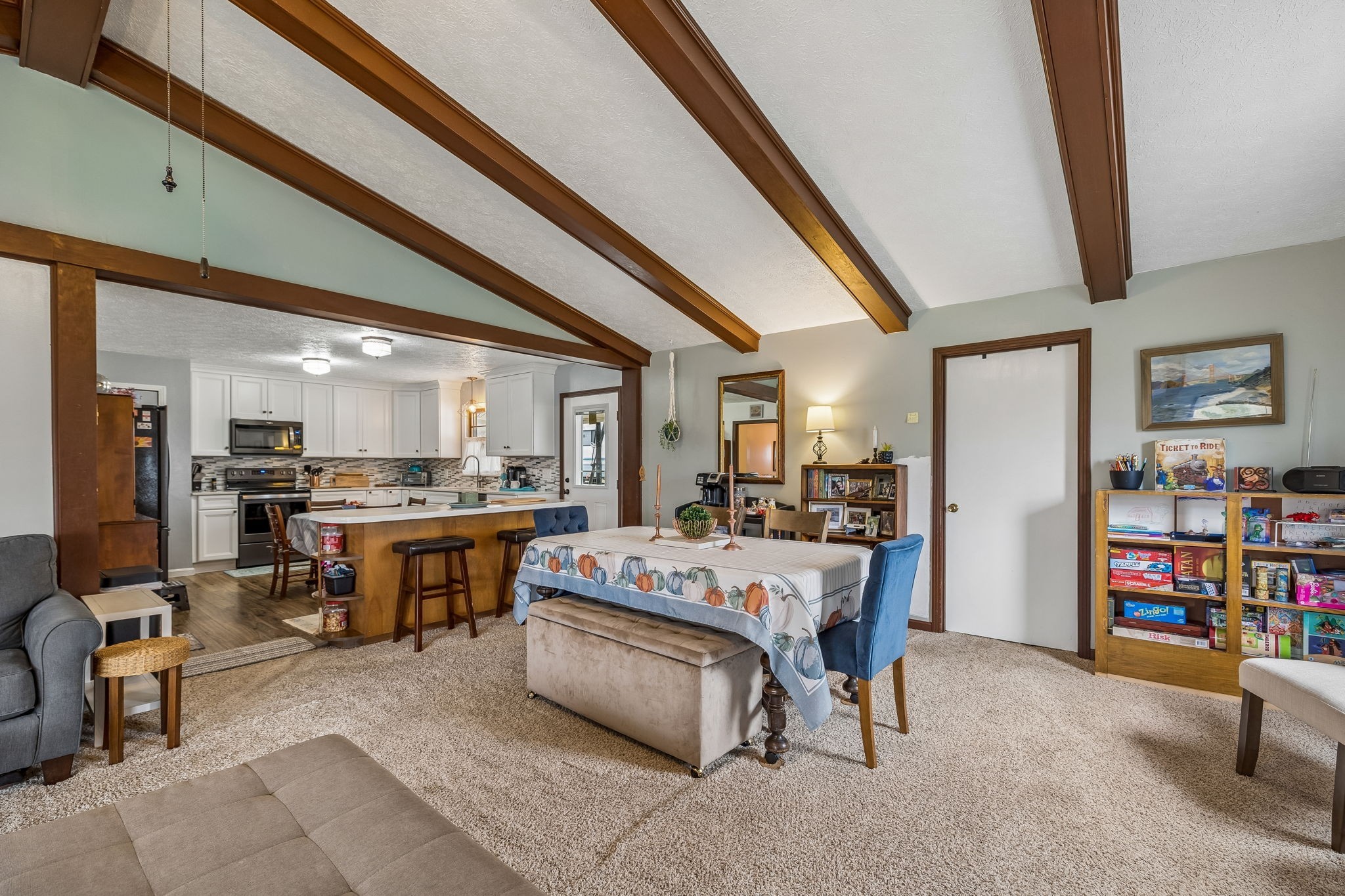 6200 Pinewood Road Nunnelly, TN 37137 - Photo 47 of 57 a living room with furniture and a kitchen view