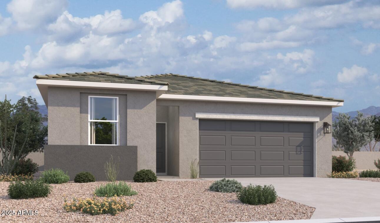 a front view of a house