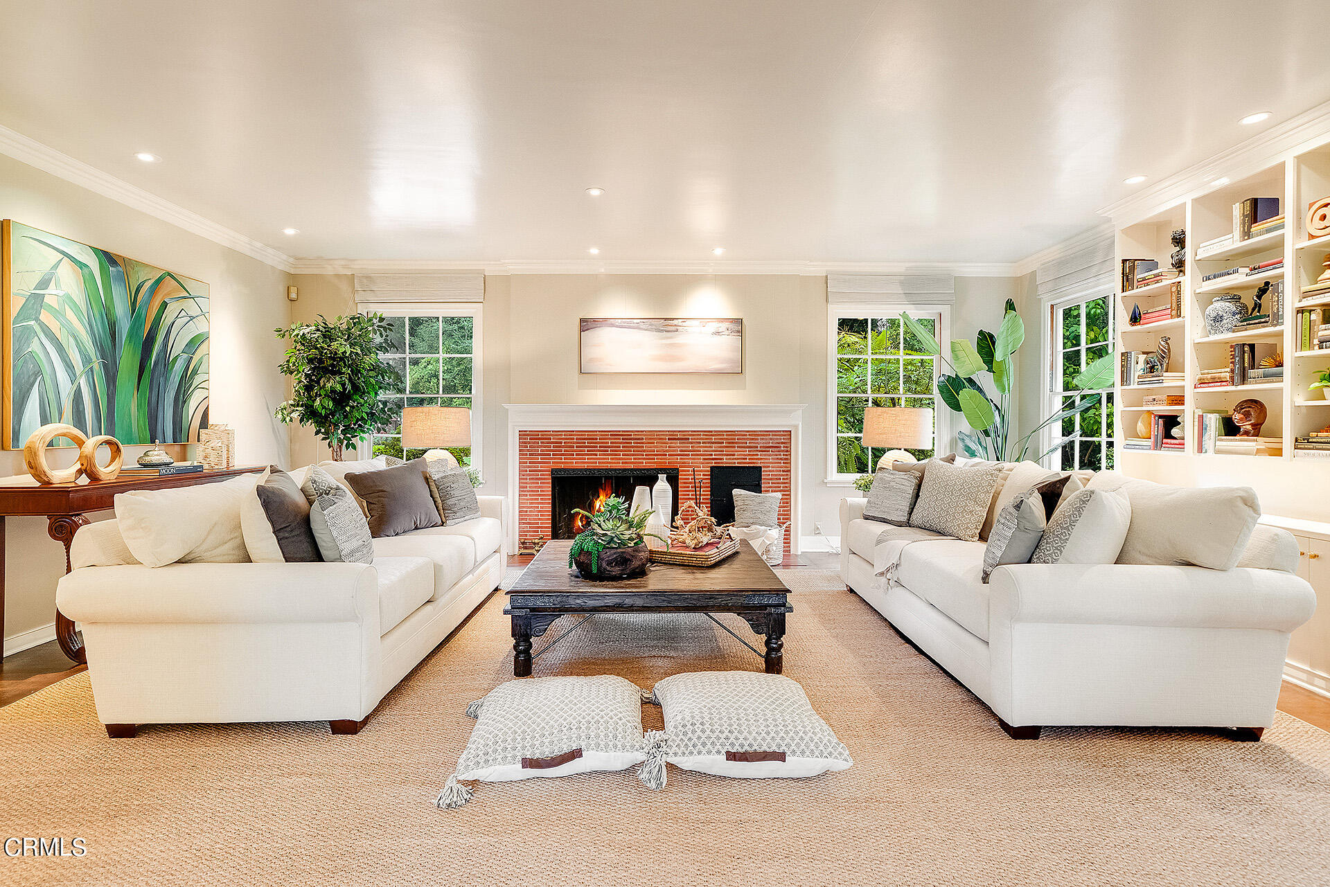 2035 South Oak Knoll Avenue San Marino, CA 91108 - Photo 9 of 29 a living room with furniture fireplace and a large window