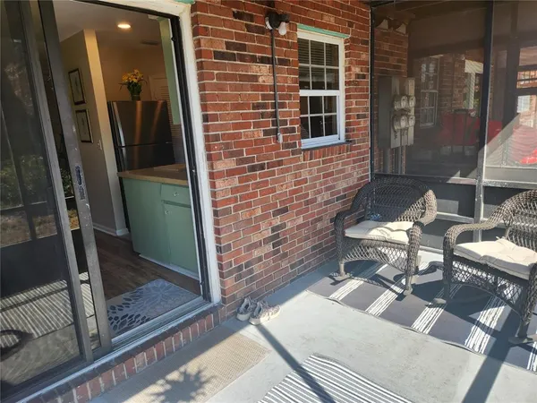 a view of a outdoor seating area