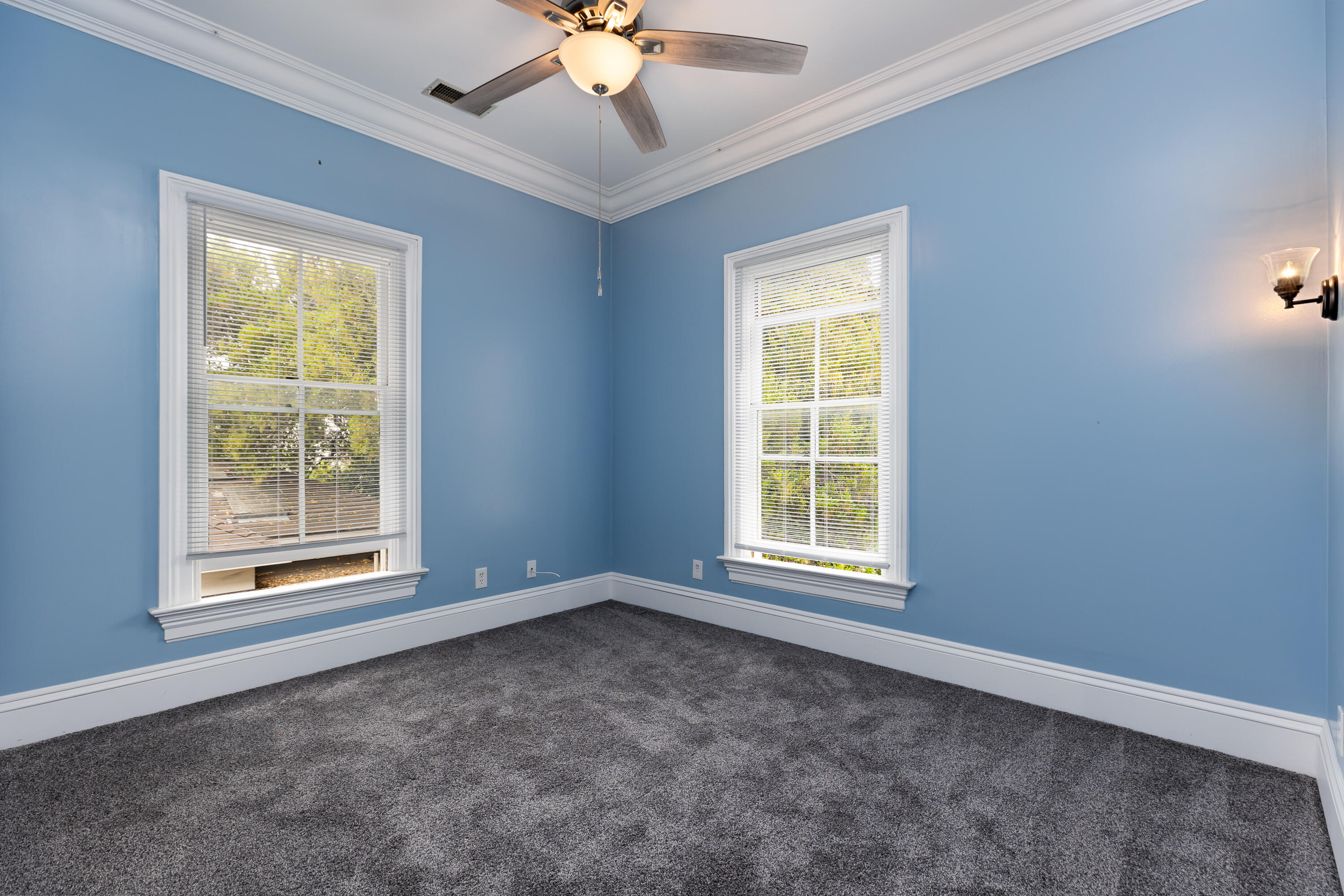 533 Brinkerhoff Avenue Santa Barbara, CA 93101 - Photo 21 of 27 an empty room with a window and a ceiling fan