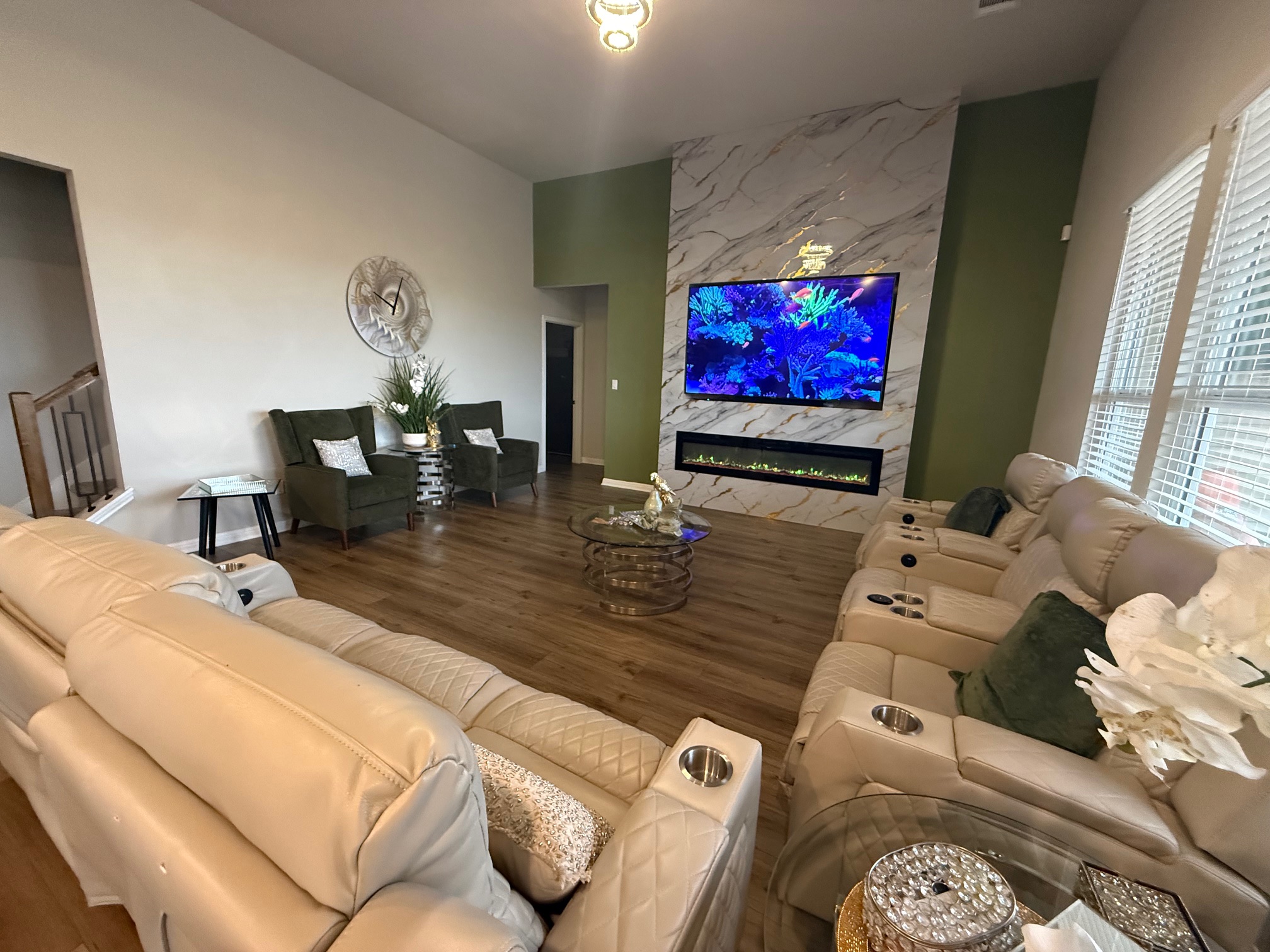 602 Sue Peaks Loop Dripping Springs, TX 78620 - Photo 9 of 39 a living room with furniture and a flat screen tv