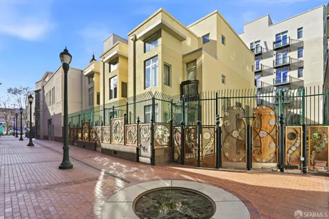 a view of a building and a street