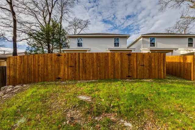 a backyard of a house