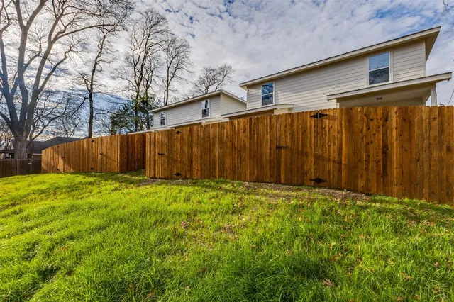 a backyard of a house