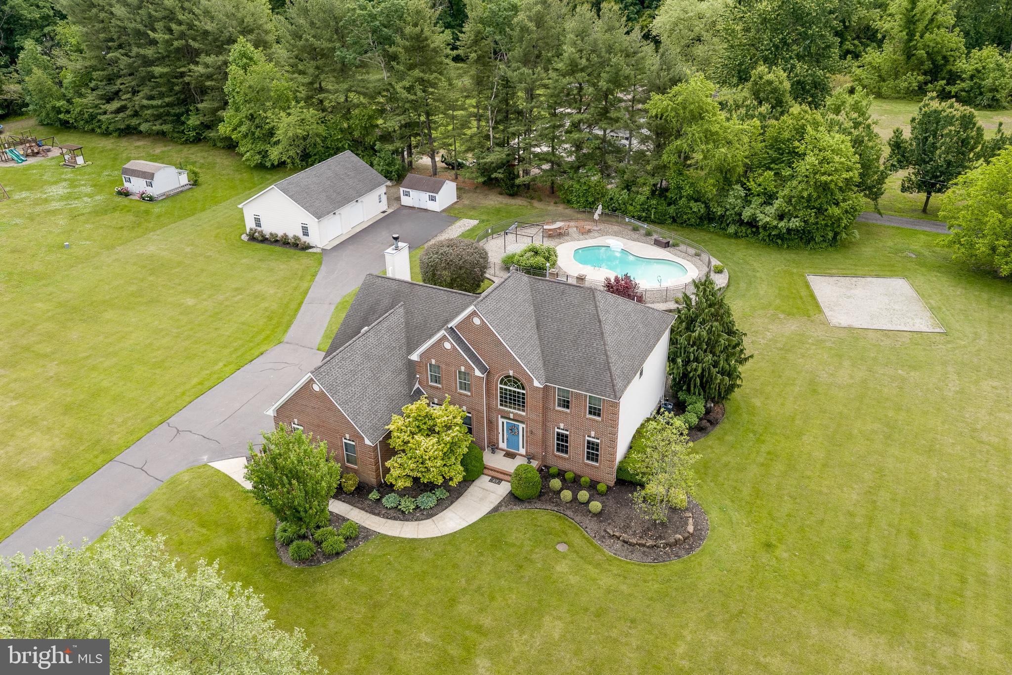 2 Dellaira Court Wrightstown, NJ 08562 - Photo 77 of 93 an aerial view of a house with yard swimming pool and outdoor seating