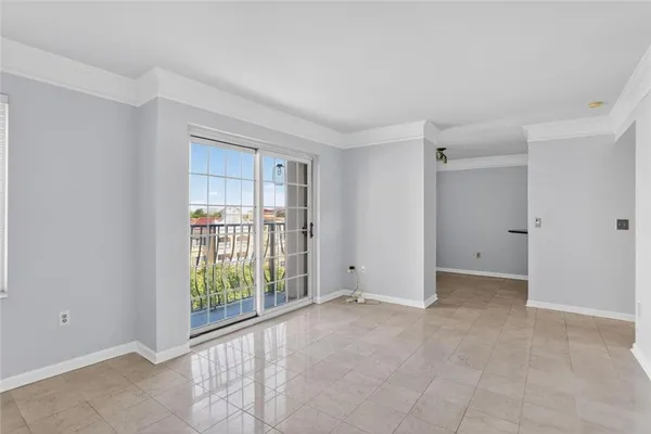 an empty room with a window