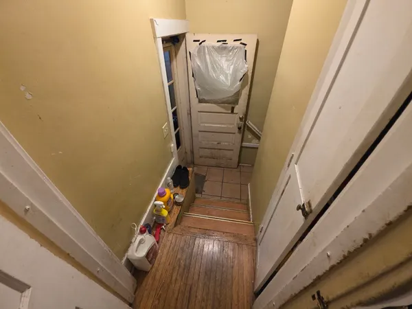 a view of stairs