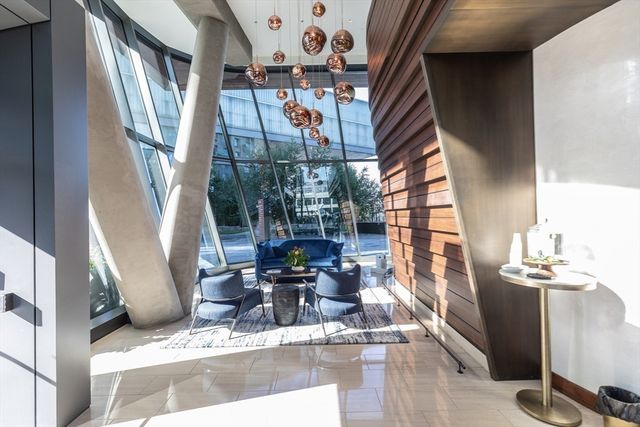 a view of a swimming pool and an ocean view