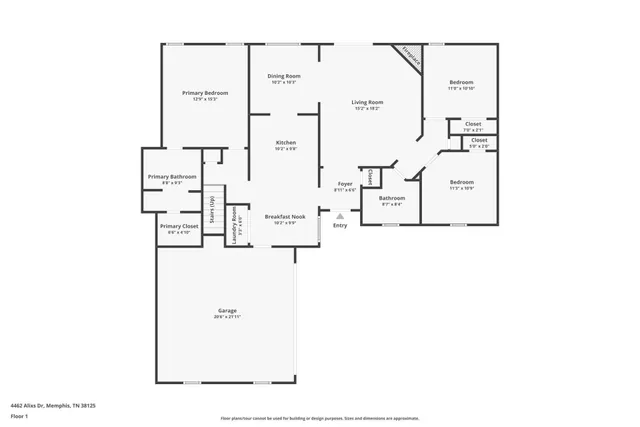 $2,345 | 4462 Alixs Drive, Memphis, TN 38125