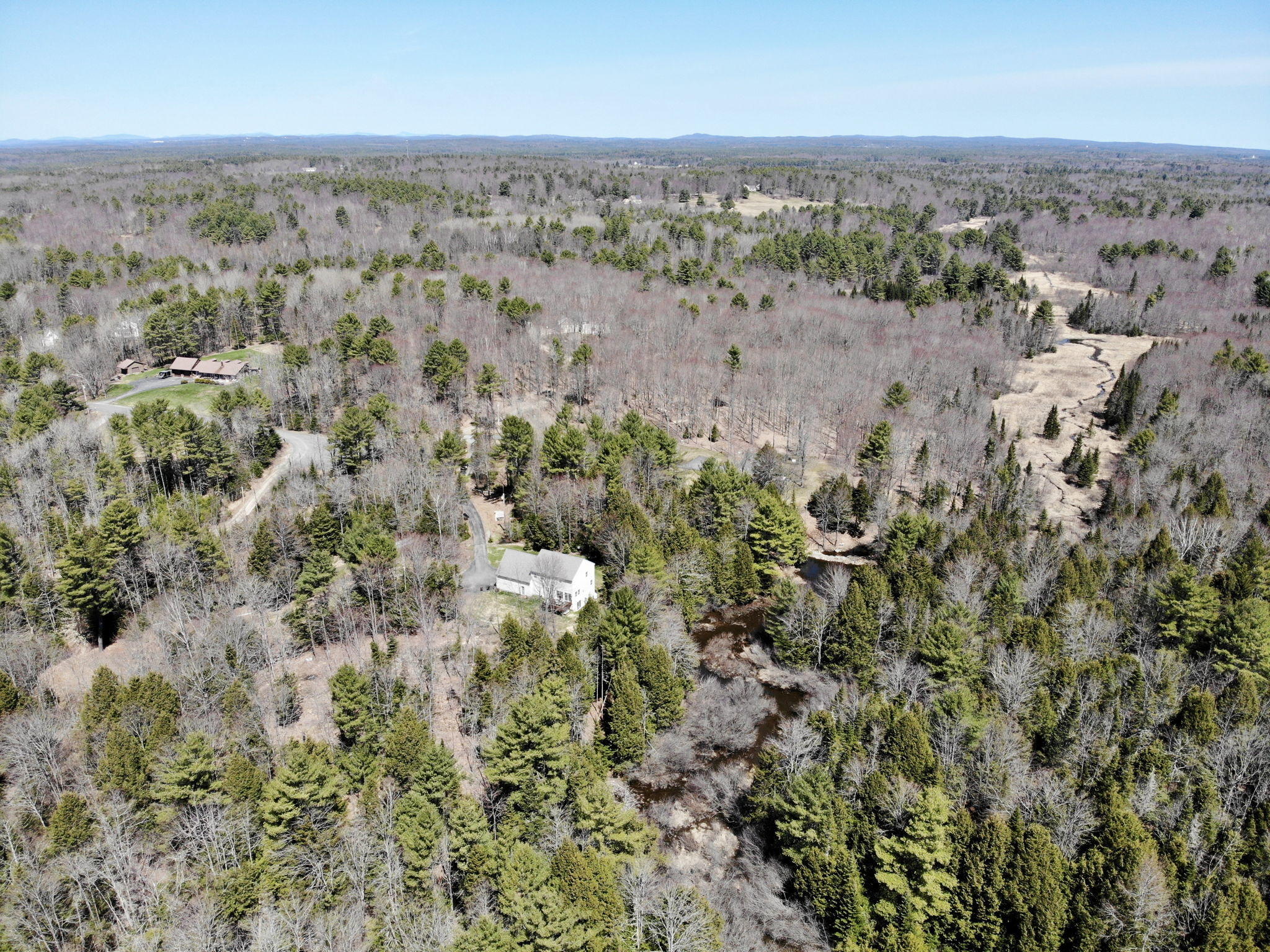 125 Dewitt Hill Road Durham, ME 04222 - Photo 28 of 32 Aerial of 7 Acres of Land & Nearby Brook