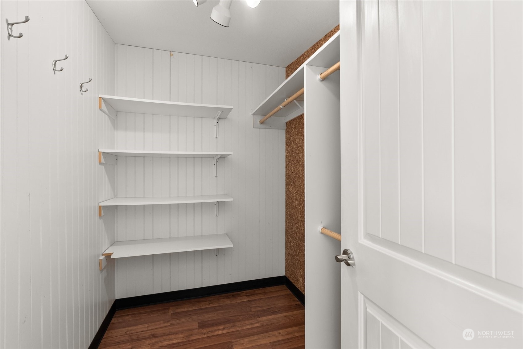 370 Manners Road Rochester, WA 98579 - Photo 23 of 34 a storage room with wooden floor