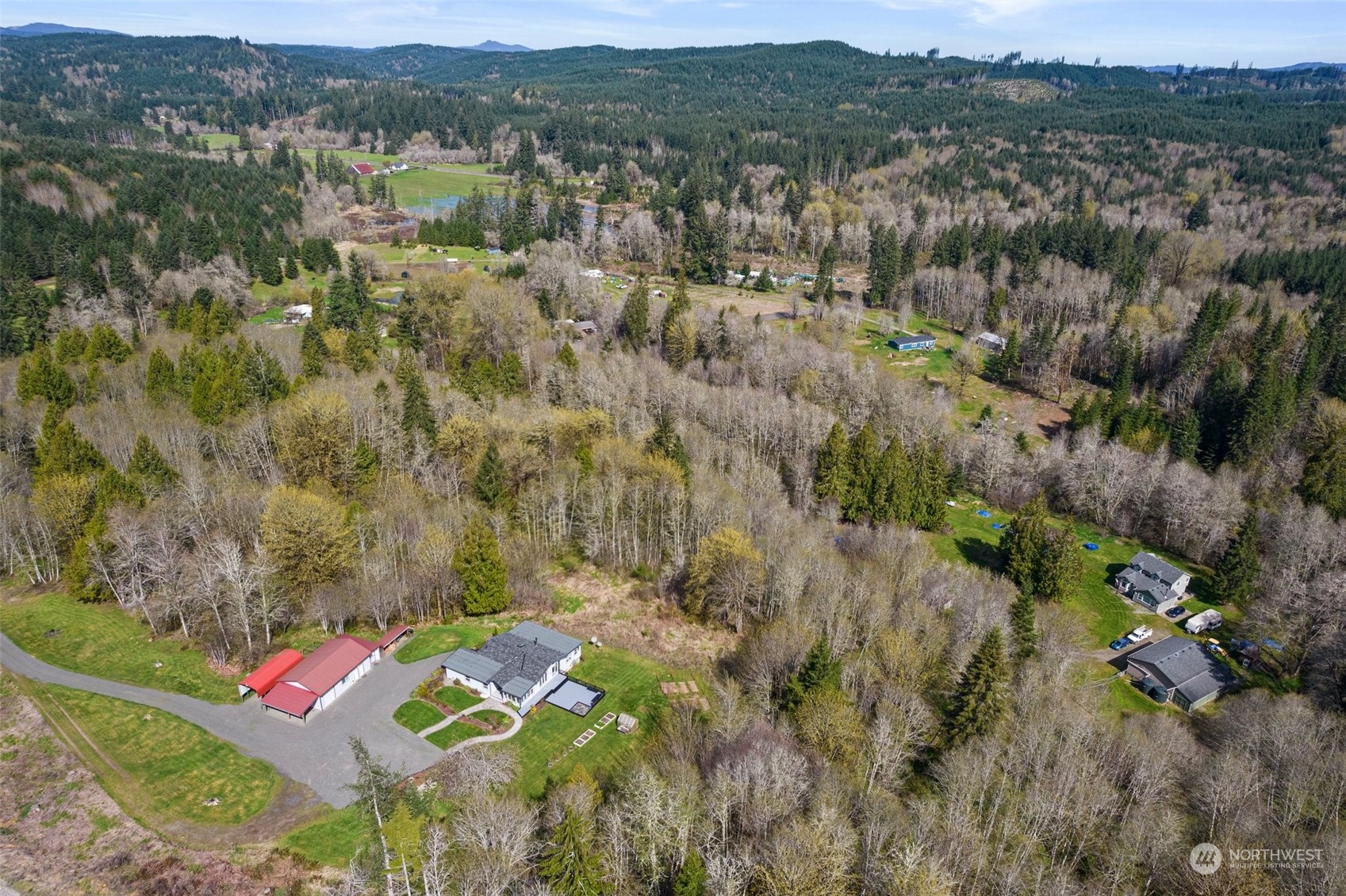 370 Manners Road Rochester, WA 98579 - Photo 6 of 34 an aerial view of a house with a yard