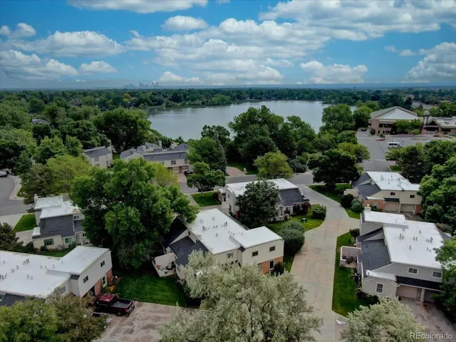 an aerial view of multiple house