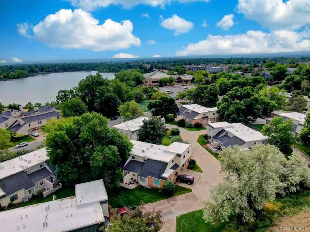 an aerial view of multiple house