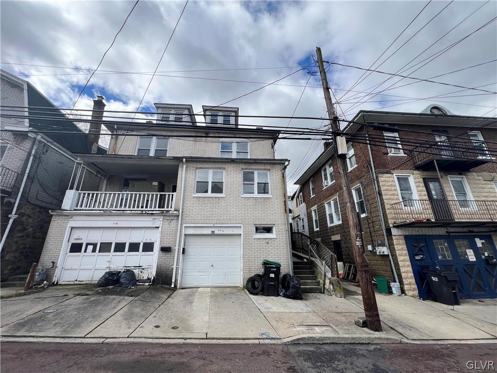 a view of a building with a window