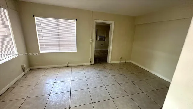 an empty room with a window