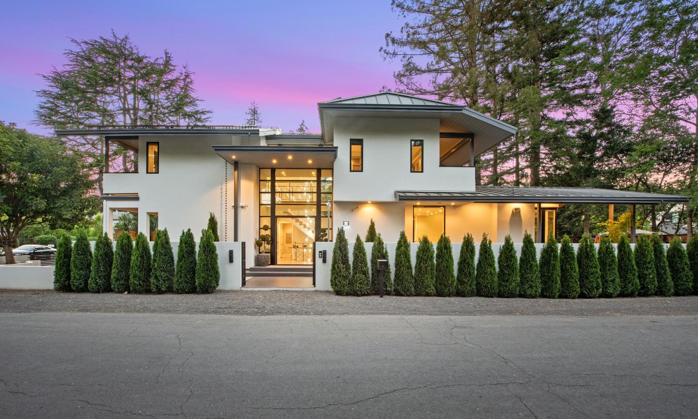 88 Park Drive Atherton, CA 94027 - Photo 38 of 40 a front view of a house with garden