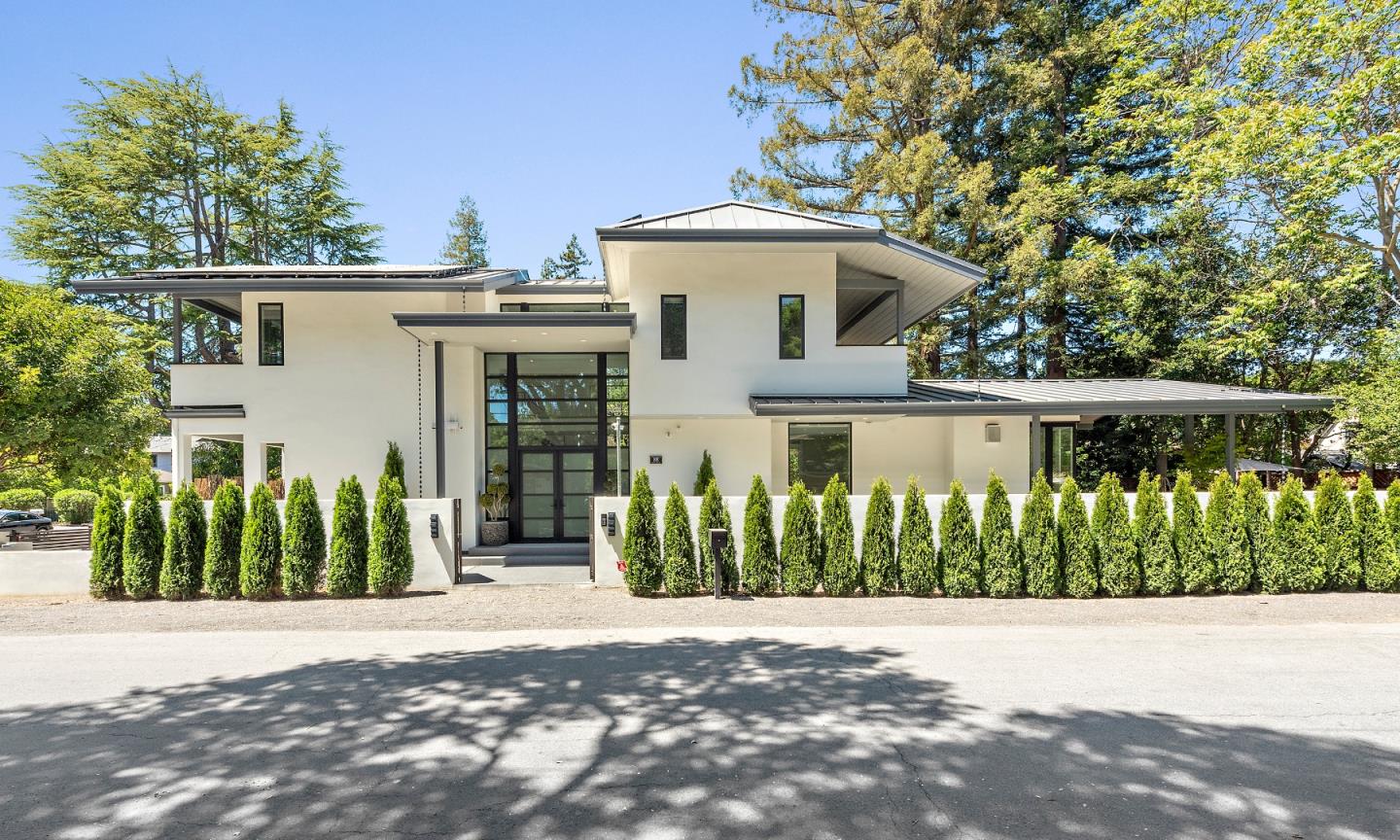 88 Park Drive Atherton, CA 94027 - Photo 40 of 40 a front view of a house with a garden