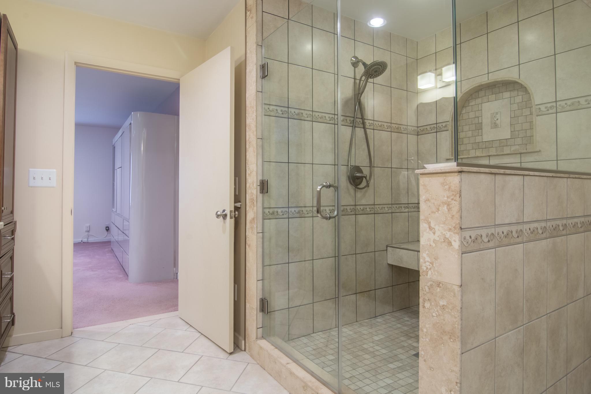 3408 Midfield Road Baltimore, MD 21208 - Photo 23 of 30 HUGE GLASS ENCLOSED SHOWER W/ SEAT