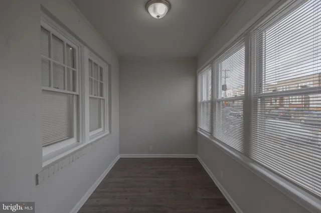 a view of empty room with windows
