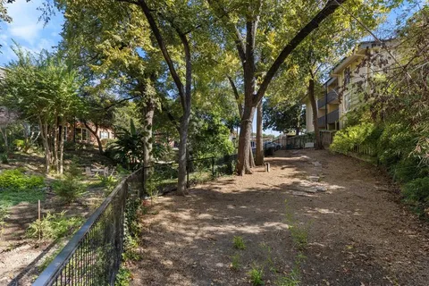 a view of balcony with garden