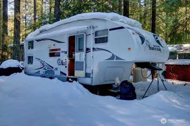 a front view of a house with patio