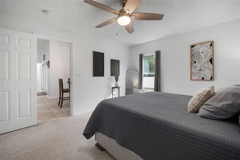 a view of a hallway with front door