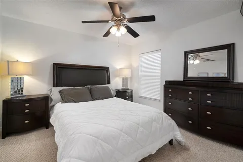 a view of a backyard with a slide