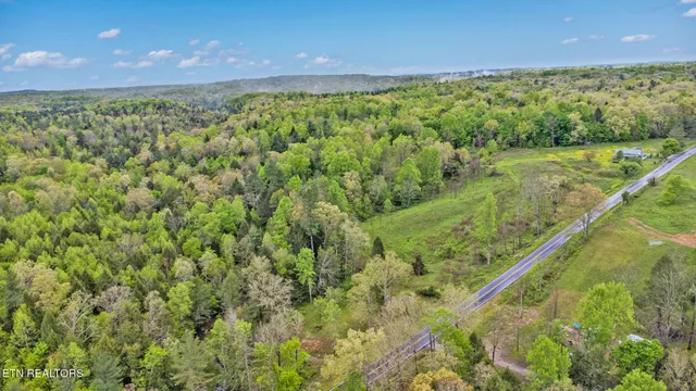 a view of a lush green field