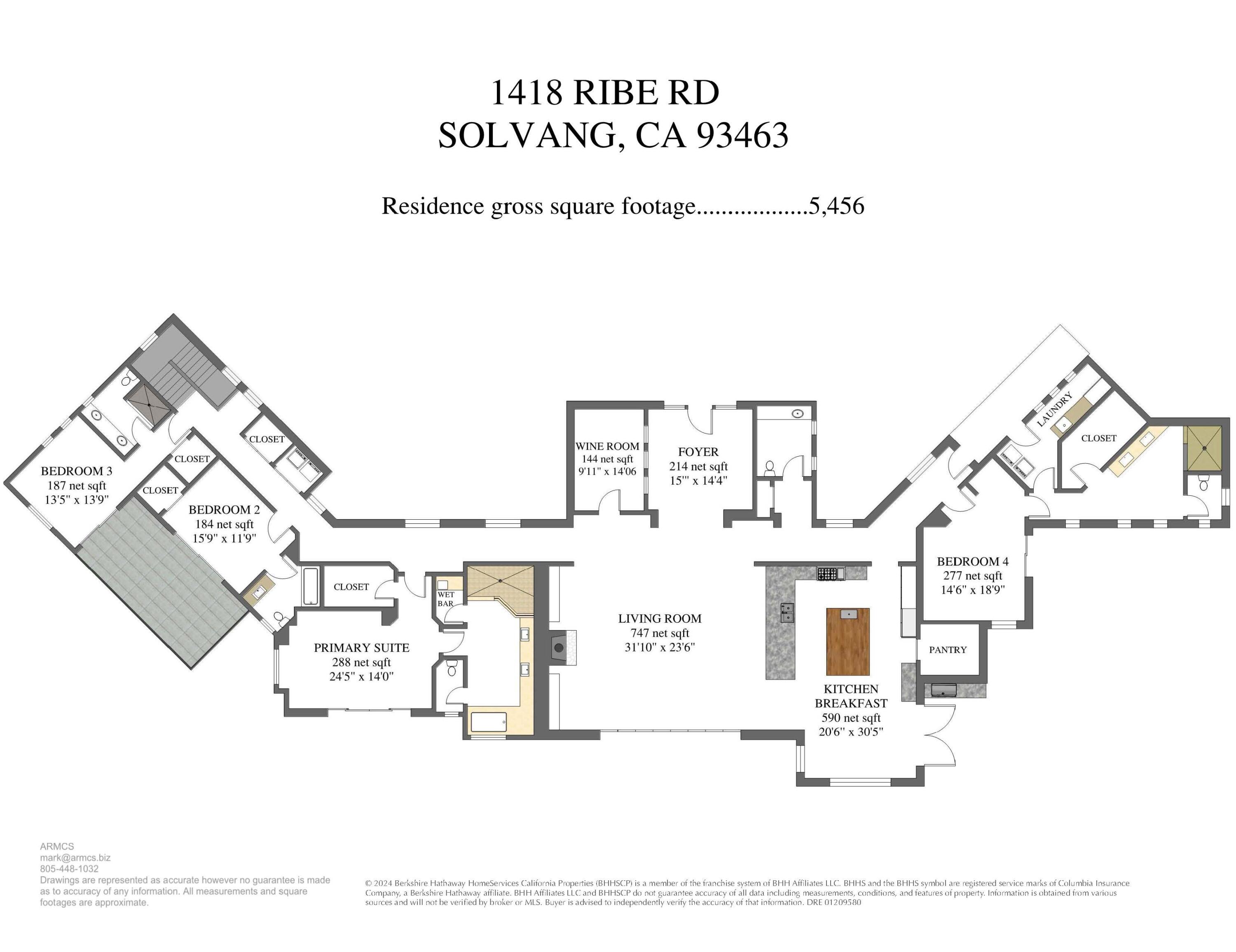 1418 Ribe Road Solvang, CA 93463 - Photo 45 of 46 a picture of a floor plan