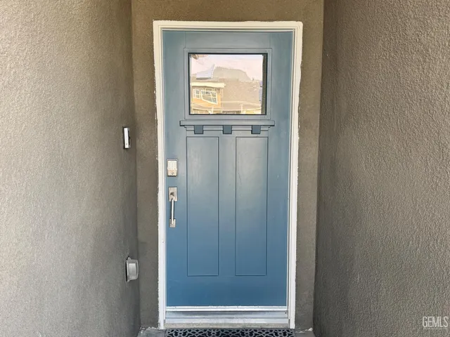 a view of front door