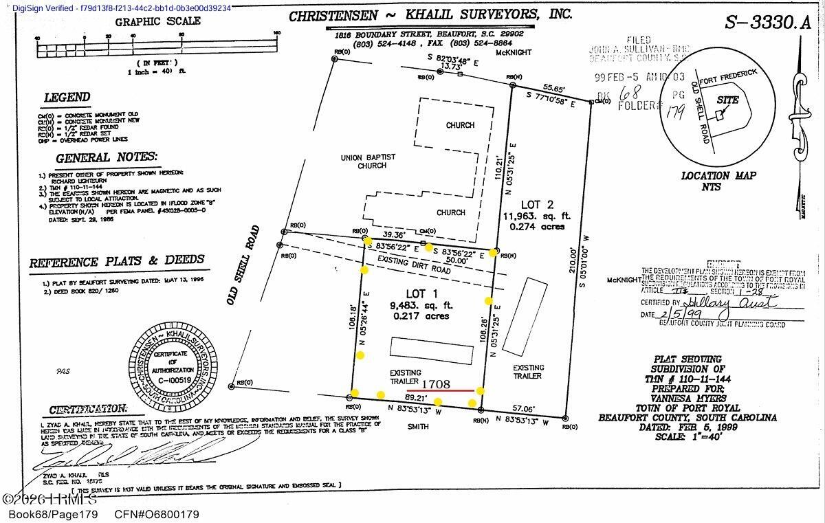 1708 Old Shell Road Port Royal, SC 29935 - Photo 3 of 9 Survey