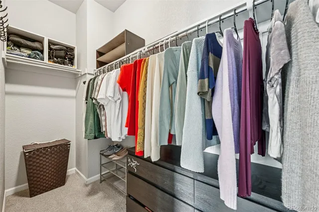 a view of a walk in closet