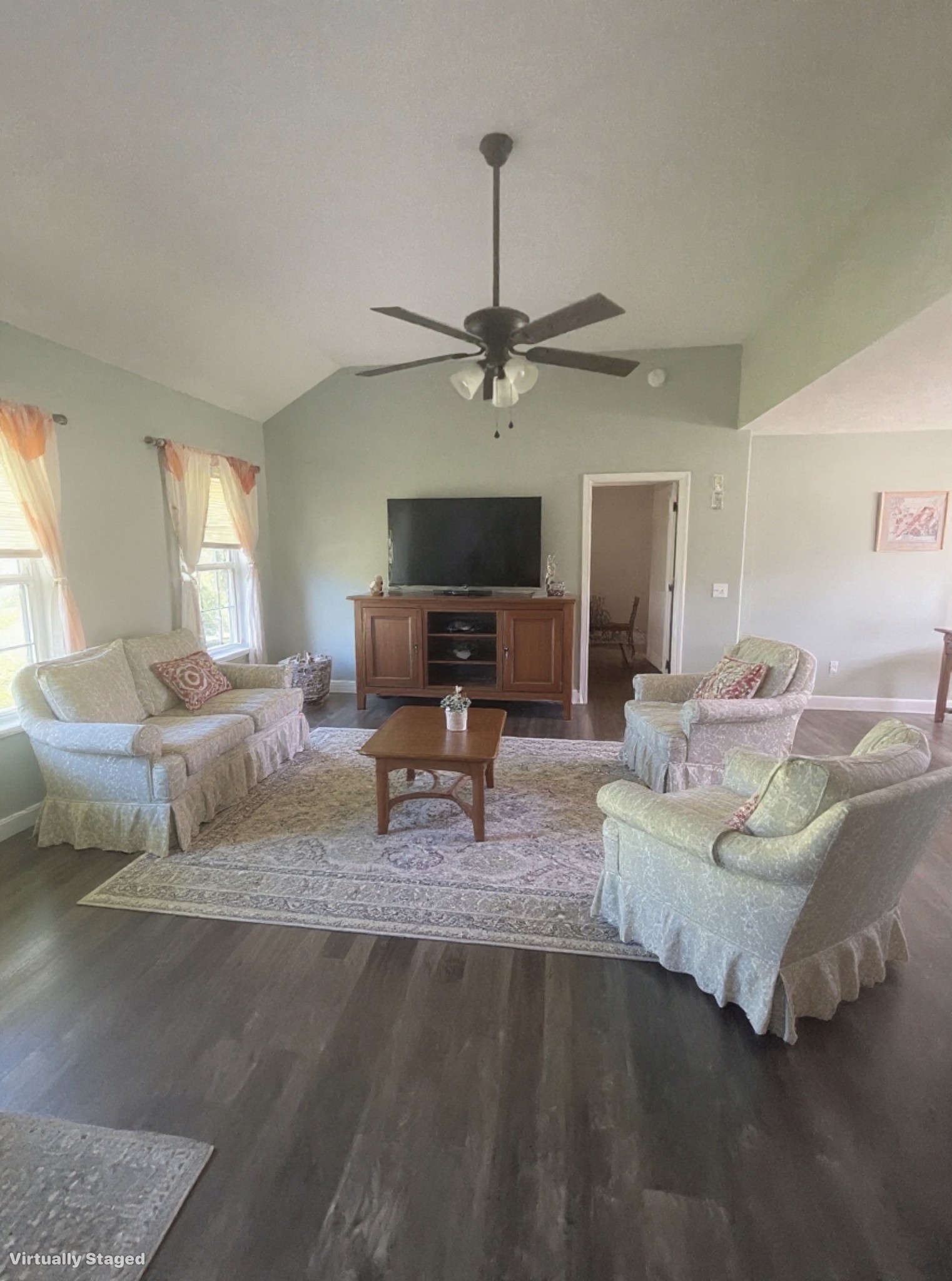 4478 Long Creek Road Lafayette, TN 37083 - Photo 7 of 29 a living room with furniture and a flat screen tv
